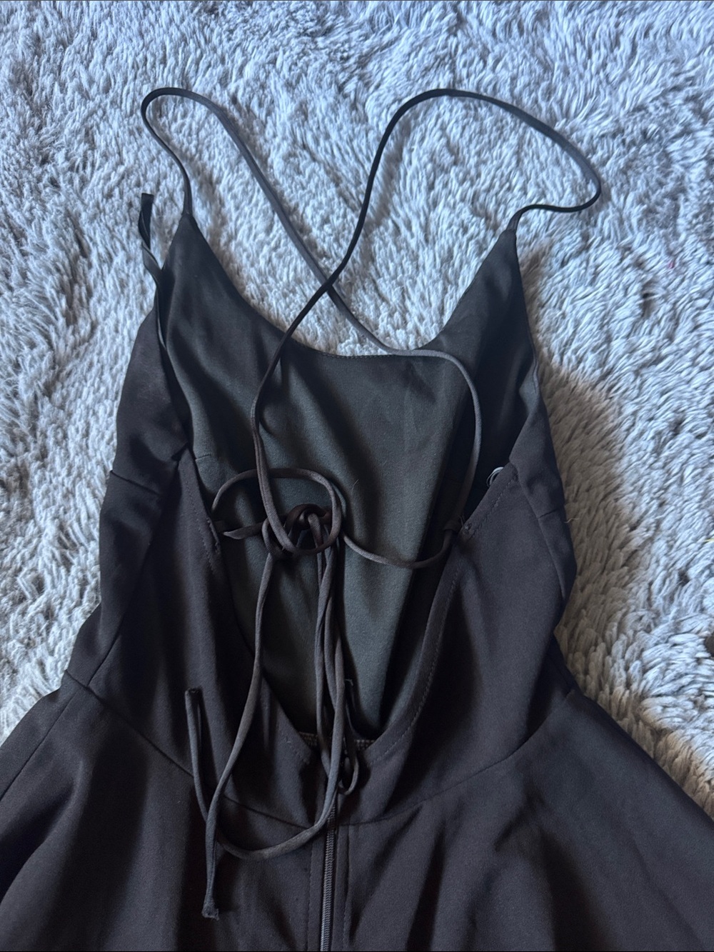 Black Spaghetti-Strap TRAC Dress Size M - Picture 3 of 7
